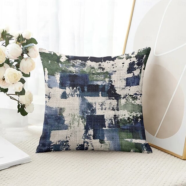  Capa Decorativa de Almofadas Abstrata Vintage 1PC Capa de Almofada Quadrada Macia para Quarto Sala de Estar Sofá Cadeira