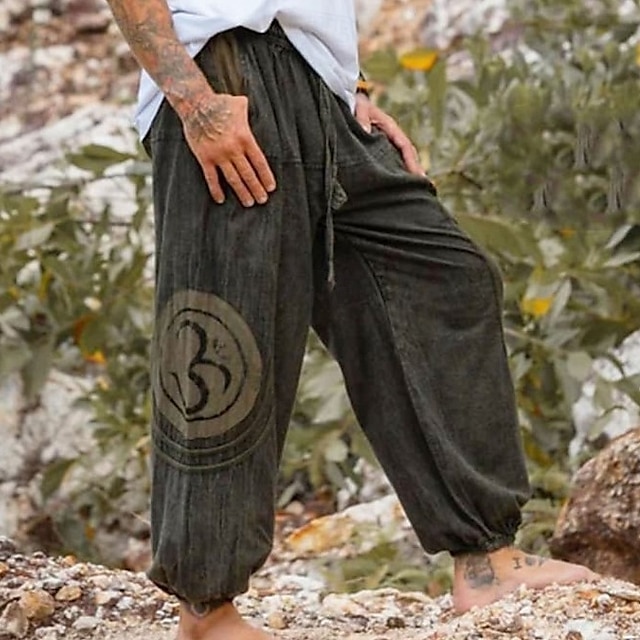  Retro Vintage Medieval Renaissance Pirate Pants Pirate Viking Solid Color Men's Pirate Halloween Carnival Vacation Casual Daily LARP Adults' Pants Spring & Summer