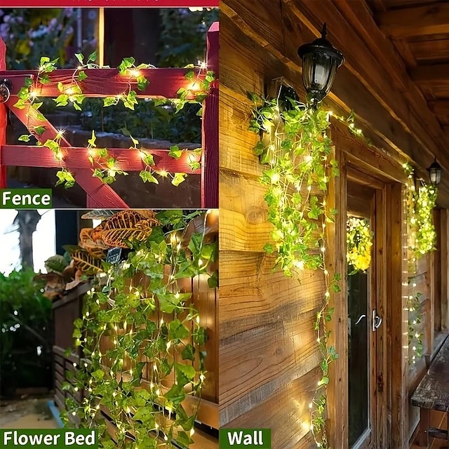  10m-100 LED-Perlen Solarleuchten für den Außenbereich Klettertiger Kupferdraht Lichterkette Innenhof Garten Hochzeit Party Balkon Festival Atmosphäre dekorative Lichterkette