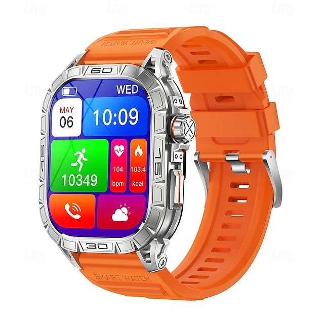  696 K63 Smart Watch 1.96 inch Smartwatch Fitness Running Watch Bluetooth ECG+PPG Pedometer Call Reminder Compatible with Android iOS Women Men Hands-Free Calls Message Reminder IP 67 42mm Watch Case