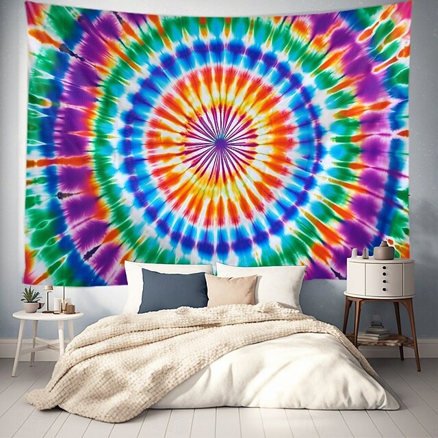  Mandala Bohemian Hanging Tapestry Tie Dye Wall Art Large Tapestry Mural Decor Photograph Backdrop Blanket Curtain Home Bedroom Living Room Decoration