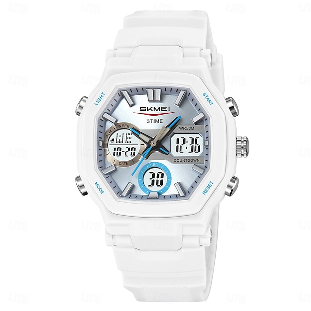  time skjønnhet mote multifunksjonell studentklokke elektronisk klokke sport 3-tidsvisning elektronisk klokke