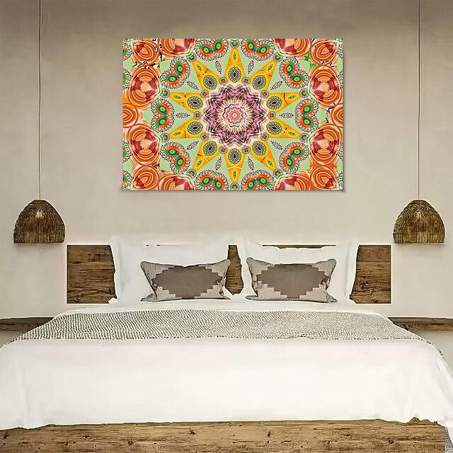 Mandala Wandkunst Auf Leinwand – 3-teilig, Grün, Boho-Stil Mit Lotusblumen Für Wohnzimmer & Bad