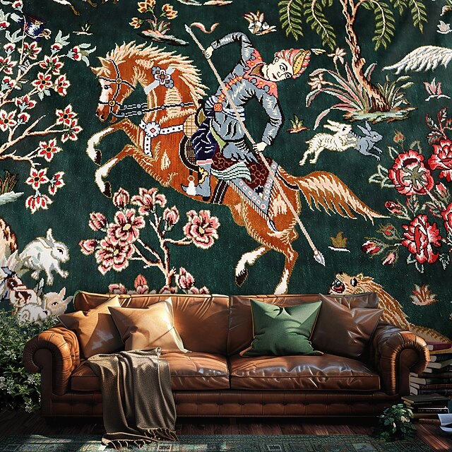 Medieval Tapestry Middle Age Tapestry Ethnic Vintage Wall Art Large Tapestry Mural Decor Photograph Backdrop Blanket Curtain Home Bedroom Living Room Decoration4