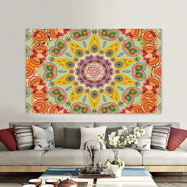 Mandala Wandkunst Auf Leinwand – 3-teilig, Grün, Boho-Stil Mit Lotusblumen Für Wohnzimmer & Bad