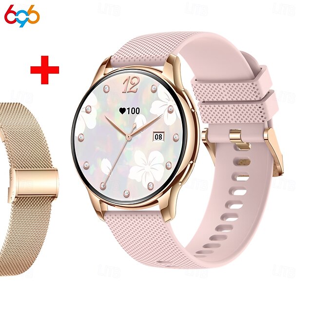  696 Y11 Smart Watch 1.32 inch Smartwatch Fitness Running Watch Bluetooth ECG+PPG Pedometer Call Reminder Compatible with Android iOS Women Men Hands-Free Calls Message Reminder IP 67 42mm Watch Case