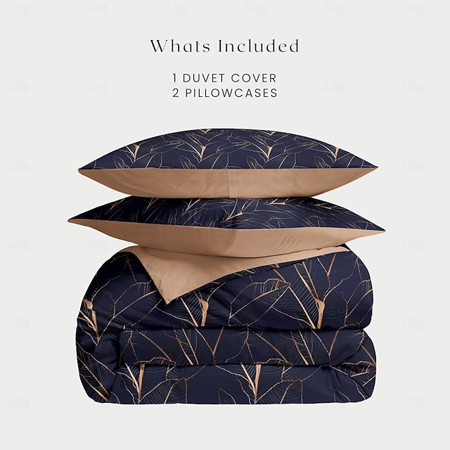 Housse de couette plantes florales taille Queen ensemble de literie housse de couette douce légère avec 2 taies d'oreiller pour l'été printemps
