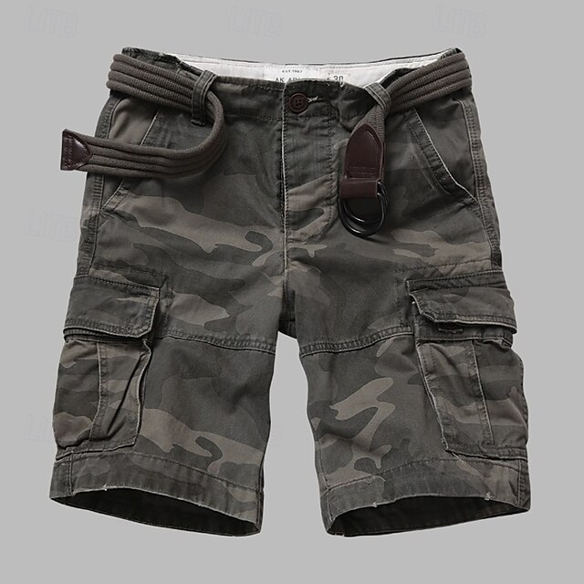  Ανδρικά Σορτς φορτίου Σορτς Camo Καλοκαιρινό σορτς Κουμπιά Πολλαπλή τσέπη Τσέπη με πτερύγιο Σκέτο Καμουφλάζ καμουφλάζ Άνεση Φοριέται Μήκος γόνατος ΕΞΩΤΕΡΙΚΟΥ ΧΩΡΟΥ Αθλημα Καθημερινά