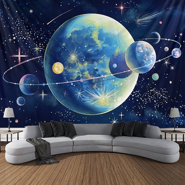  Planet Landskap Hängande Tapestry Väggkonst Stort Tapestry Mural Dekor Fotograf Backdrop Pläd Gardin Hem Sovrum Vardagsrum Dekoration