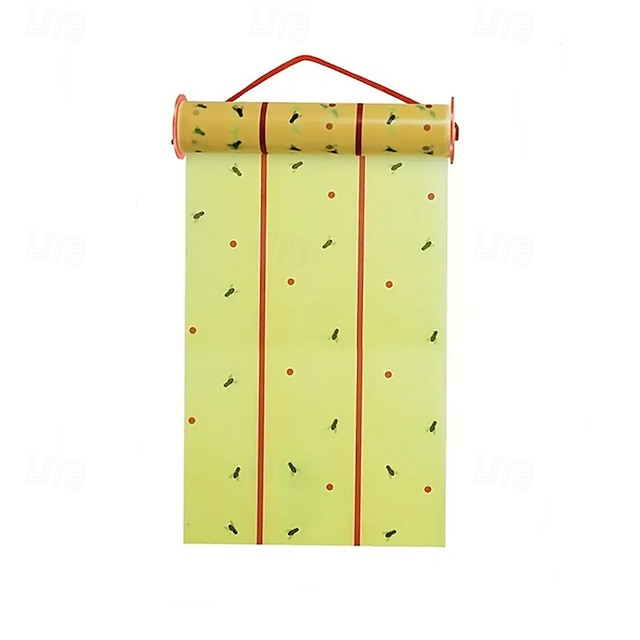  1 rotolo di trappola per mosche gigante appiccicosa adatta per uso interno ed esterno - nastro a strisce gialle e rosse brillanti per il controllo di zanzare, mosche e insetti