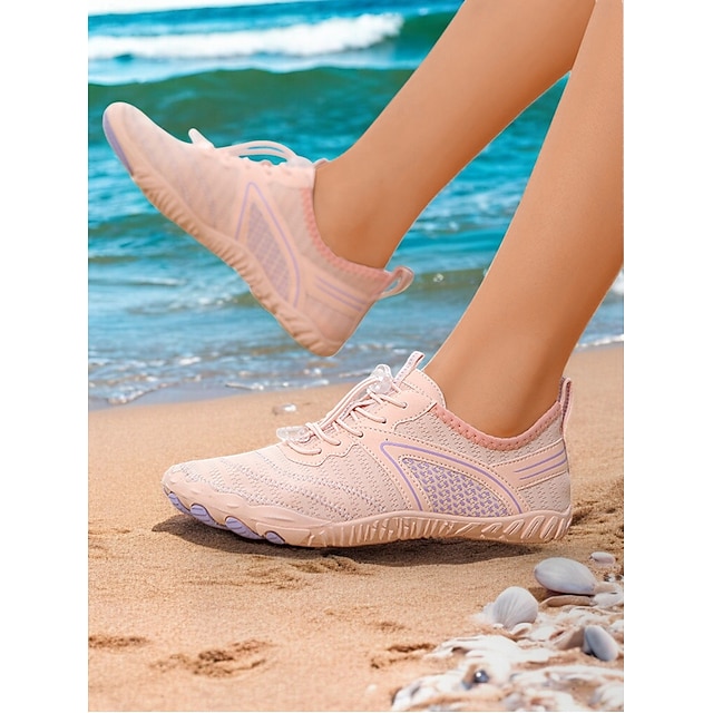  Chaussures aquatiques pieds nus pour femmes – Baskets larges en mesh respirant à séchage rapide avec semelle antidérapante pour la plage, la natation, le surf et les sports nautiques en plein air