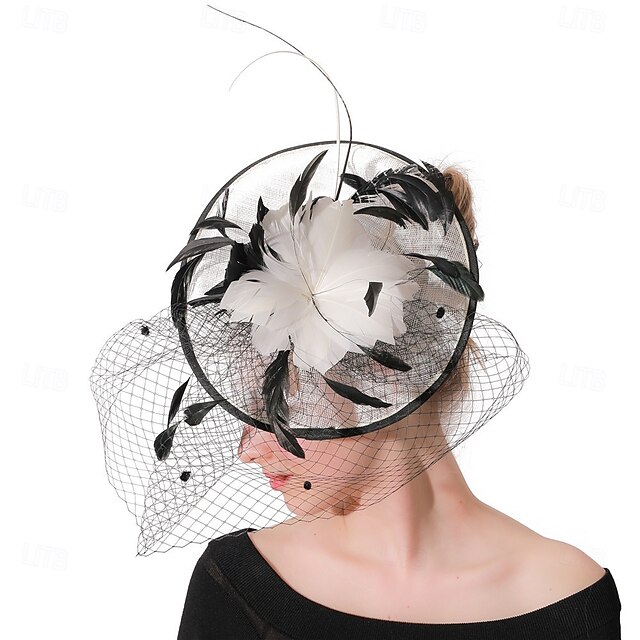  Helm Veren Bruiloft Avond Feest Elegant Bruiloft Met Veer Helm Hoofddeksels