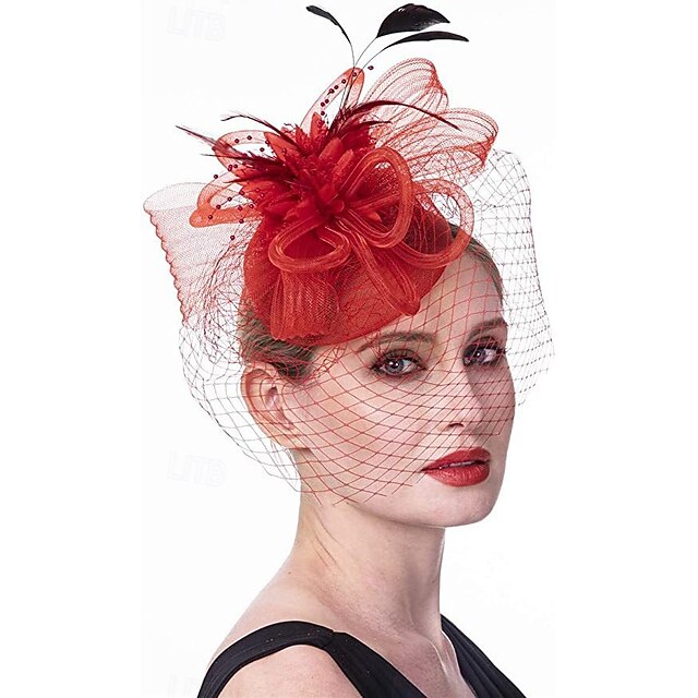  Accesoriu de Păr Tul Pene Nuntă Serată Elegant Nuntă Cu Pene Diadema Articole Pentru Cap