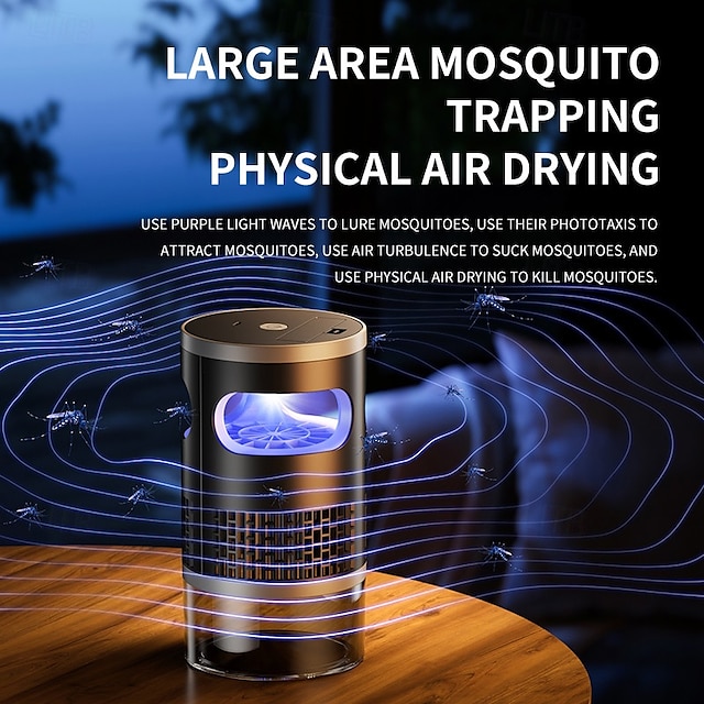  Lampada repellente per zanzare USB Dispositivo portatile da esterno Funzione di luce notturna Controllo delle zanzare conveniente