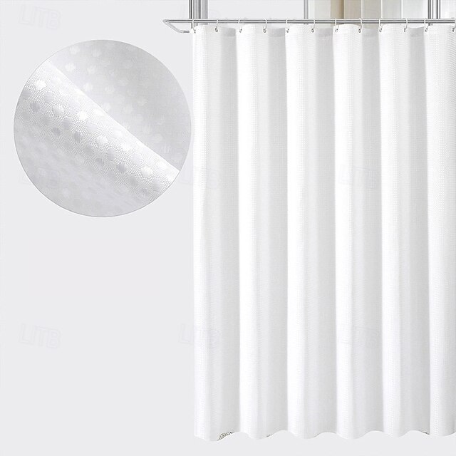 Plain Waffle Polyester Shower Curtain 180cm*180cm(70"*70")Bathroom Curtains, Sanitary Partition Curtains, Shower Curtains3