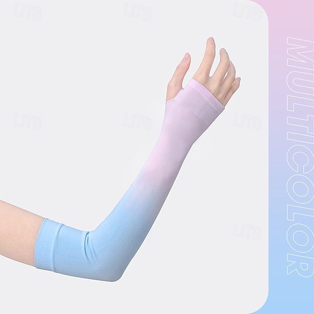  Gradientové ledové rukávy pro ženy letní rukávy na ochranu před sluncem z ledového hedvábí řízení cyklistická ochrana paží proti UV záření