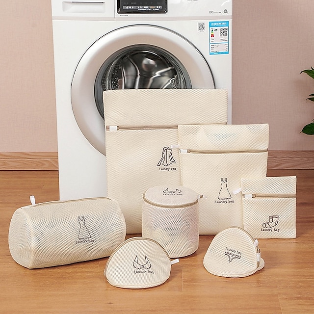  7-paks mesh-vaskeposer sett for delikate undertøysposer for vask av delikatesser, vaskeposer mesh-vaskeposer, finvaskepose for jeans, bluse, strømpe, bh