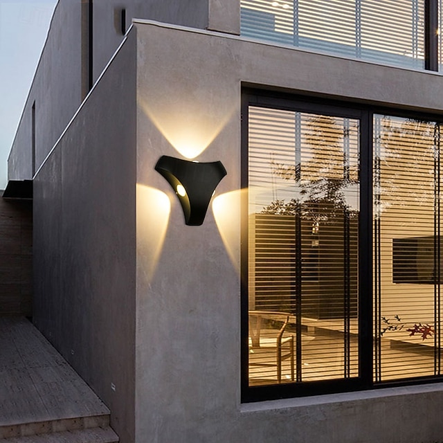  Aplique de pared para exterior con sensor de movimiento, ajustable, impermeable, IP65, iluminación de pared, aplique LED de aluminio para exterior, para interior, exterior, patio, porche, 110-240 V