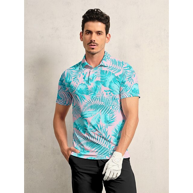  Hyped-up Tropical Men's Polo Top UPF50+