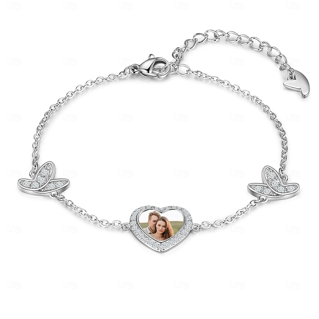  Pulseira Personalizada com Foto - Melhor Presente para Mãe Avó Esposa - Perfeito para o Dia das Mães Aniversário