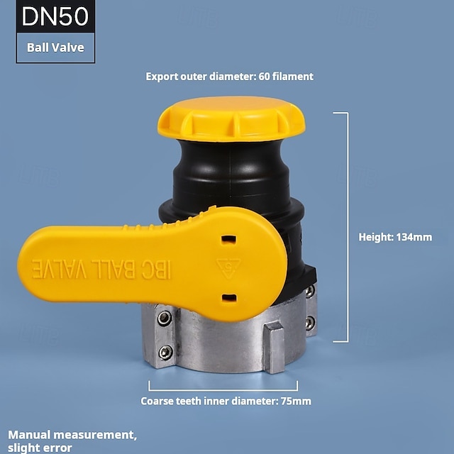  75mm ibc tote adapter, ibc tote valve, ibc tank adapter coarse thread adapter ball cap valve container npt dn50