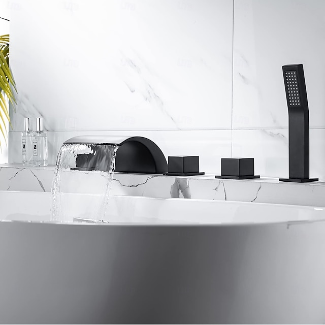  Kád csaptelep - Modern Kortárs Festett felületek Római kád Réz szelep Bath Shower Mixer Taps