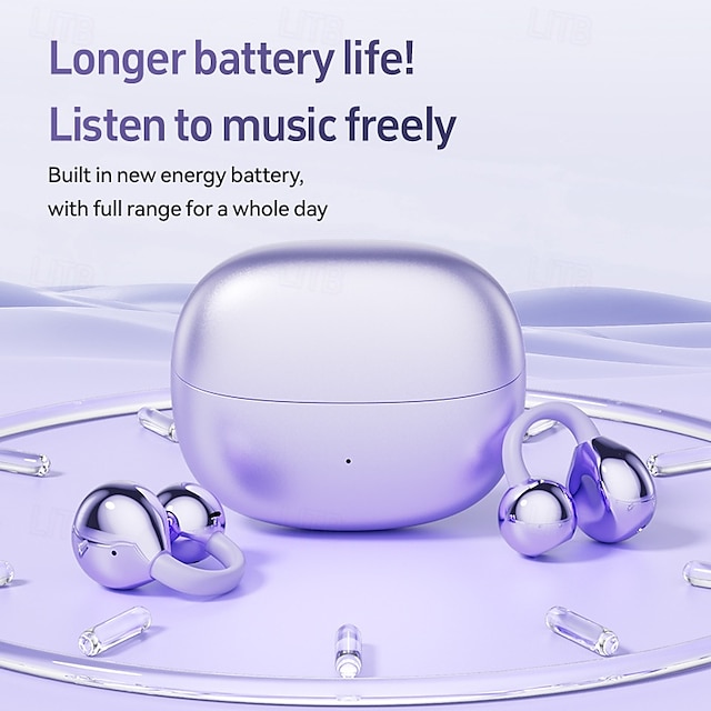  Fones de ouvido verdadeiramente sem fio M108 fones TWS com clipe de orelha Bluetooth 5.3 design ergonômico som estéreo surround para fitness academia e treino