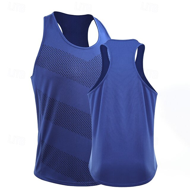  Herr Linne Undertröjor Ärmlös tröja Ärmlös Rund halsringning Sommar Slät Mode Designer Semester Gata Utekväll Svart Rubinrött Blå Topp t-shirt för män