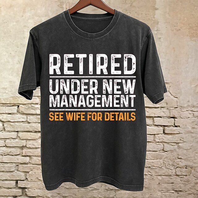 Men's Retired T shirt Tee Washed Shirt 100% Cotton Short Sleeve Graphic Shirt Black Comfortable Tee Street Daily Fashion Designer Clothing4