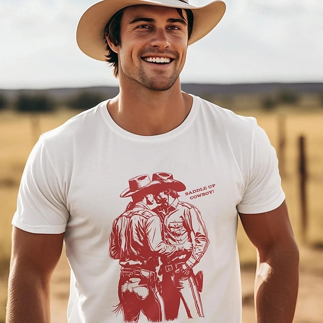  T-shirt arc-en-ciel Brokenback Mountain Cowboy LGBTQ, chemises de fierté, graphique de fierté pour couple, hommes, femmes, adultes, mascarade, marquage à chaud, défilé de la fierté, mois de la fierté