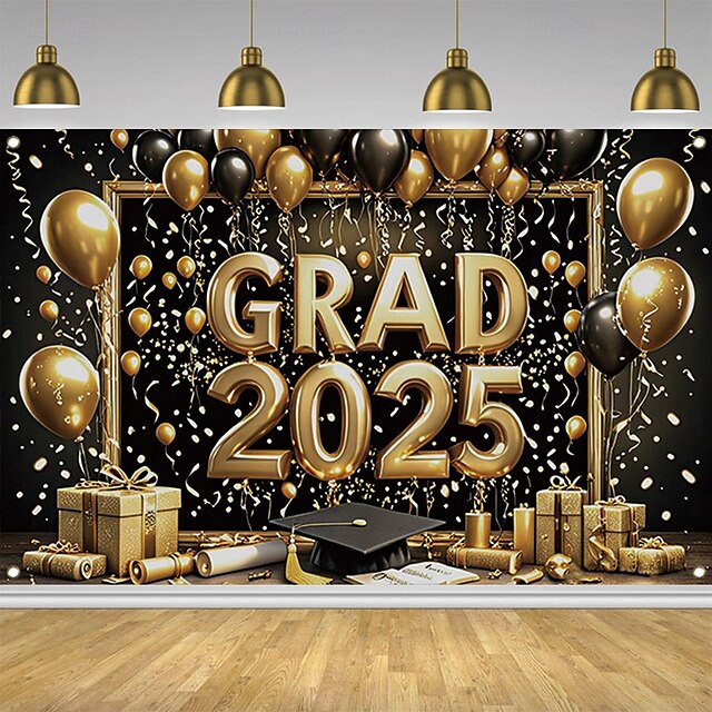  Congrats Grad Banner Graduation Backdrop Graduation Decorations 2025 Congratulations Graduate Banner Grad Decorations Patio Garden School
