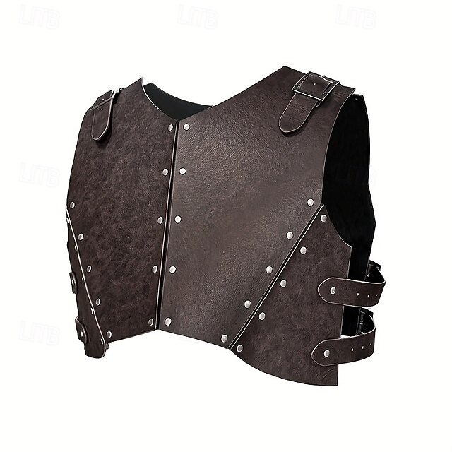 Retro Vintage Medieval Renaissance Armor Masquerade Chest Guard Warrior Viking Rivet Fancy Dress Men's Celtic Halloween Carnival Masquerade Performance Halloween Masquerade Adults' Shoulder Armor All4