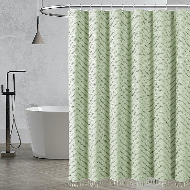  Boho φάρμα κουρτίνα ντους με γάντζους 180cm*180cm (70