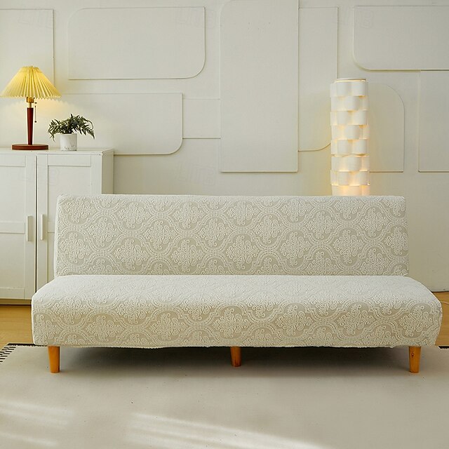 Copridivano letto senza braccioli in tessuto jacquard, copridivano elasticizzato, copridivano elastico per panca