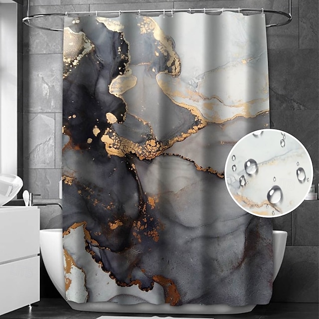  Shower Curtain with Hooks 180cm*180cm(70
