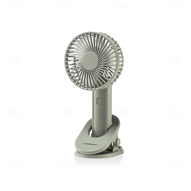  Bærbar klip ventilator med 3 hastigheder foldbart vægmonteret design USB genopladelig hvid