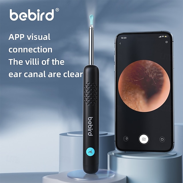  Инструмент для удаления ушной серы bebird r1 - очиститель ушного канала с камерой, 1080p earscope, инструмент для удаления ушной серы с различными сменными насадками, камера с 6-светодиодной