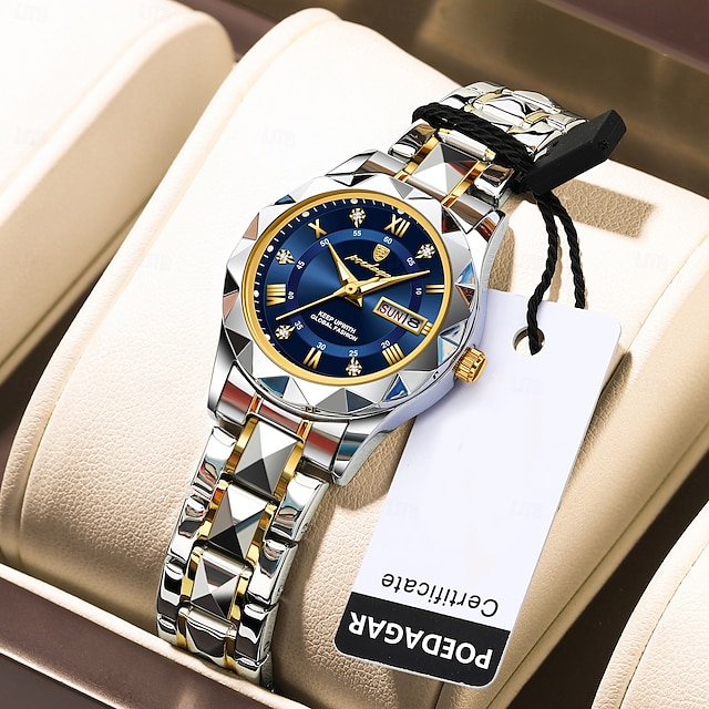  Dámské Křemenný Náramkové hodinky Retro ročník Wristwatch LCD VODĚODOLNÝ Pásek z nerezové oceli Hodinky