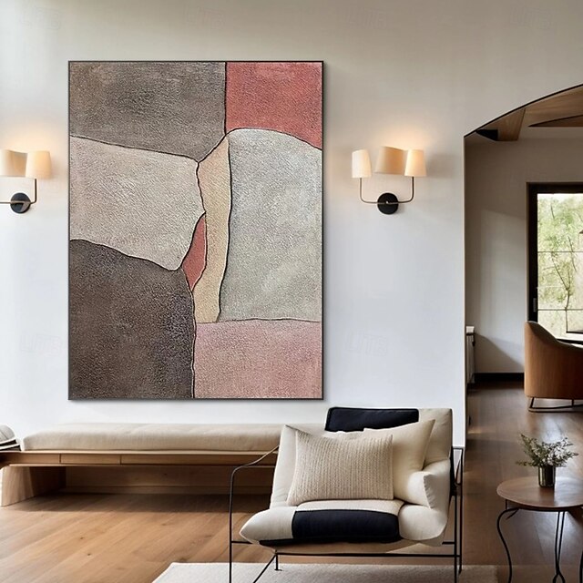  picturi în ulei realizate manual picturi abstracte roz pictate manual pe pânză pictură acrilică cu textura bogată artă modernă de perete lucrare de artă pictată manual pentru sufragerie birou decor de