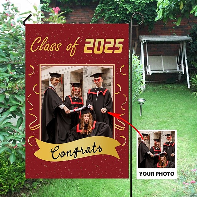 Graduation Garden Flag 12 x 18 Inch Yard Flags Best Graduation Gift  Small Garden Flags for Outside Outdoor Flags Holiday Garden Flags for All Seasons3