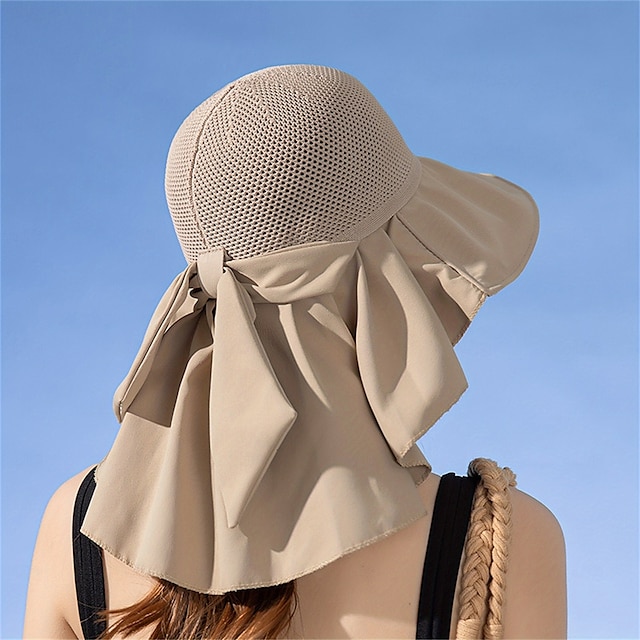  Women's Foldable Wide Brim Sun Hat with Neck Flap - UV Protection Cotton Beach Hat for Outdoor Hiking, Picnics & Summer Activities, Hiking Accessory | Foldable Hat | Breathable Fabric, Camping Gear