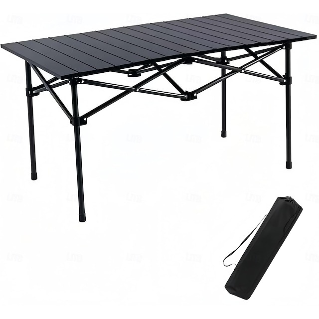 Table de camping pliante, table de plage portable, avec sac portable, adaptée à l'intérieur, à l'extérieur, au camping, à l'arrière-cour, à la fête, au patio, à la table de camping à la plage