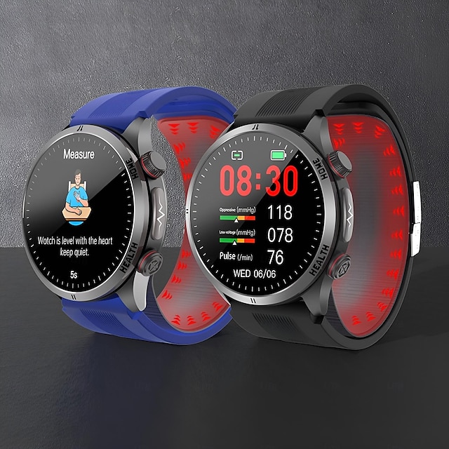  Reloj inteligente tipo bolsa de aire monitoreo de presión arterial ECG monitor de temperatura podómetro Android e iOS impermeable