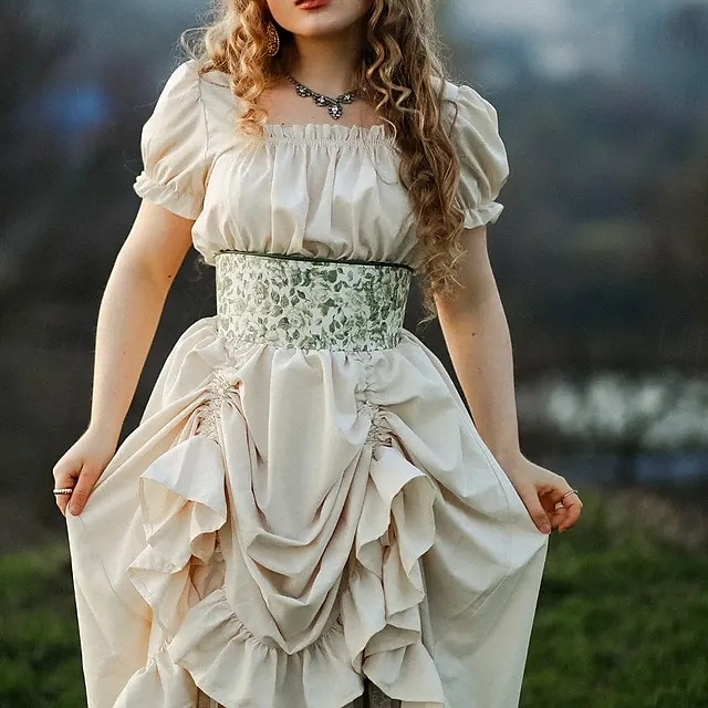  Retrò Vintage Medievale Rinascimento Camicia da notte Abito celtico Abito ispirato alla Reggenza Fiera del Ren Vichingo Elfico Per donna Celtico Costumi da pirata Fantasia Halloween Carnevale