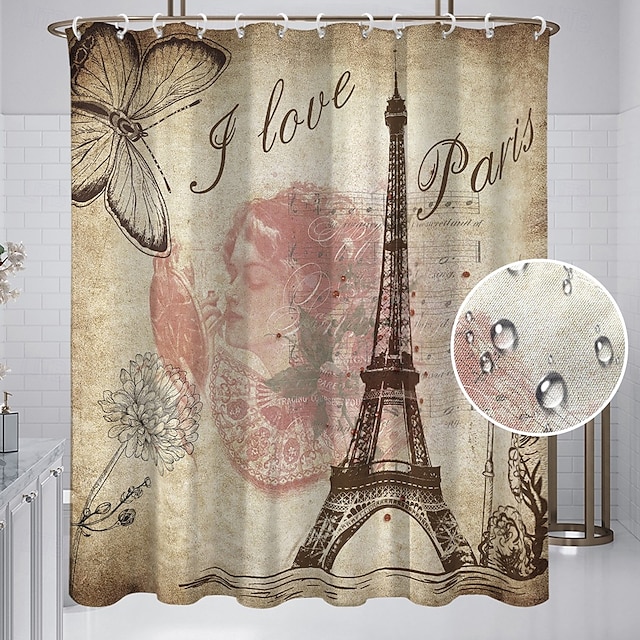  Tenda da doccia con ganci 180cm*180cm (70