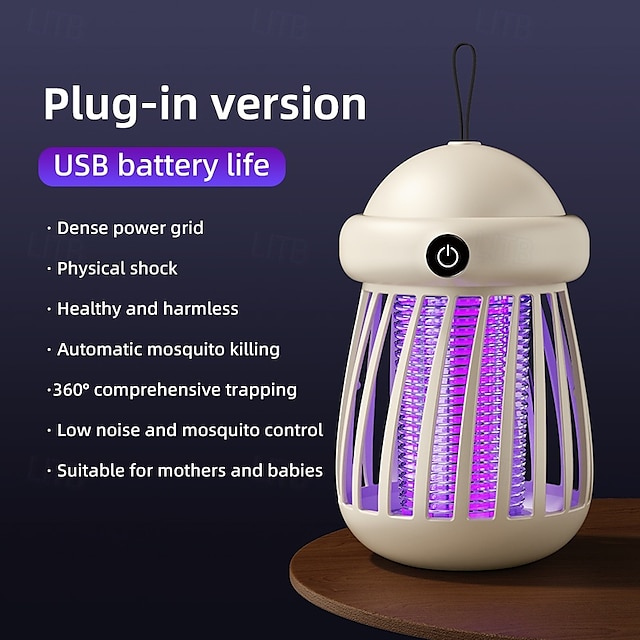  Mosquito Killer Lamp, Indoor And Outdoor Mosquito Killer Lamp, Dual Color Light Source, Jellyfish Appearance Ambient Light