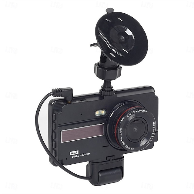  4 אינץ' מכונית dvr dash cam hd 1080p מצלמת וידאו קדמית מצלמה אחורית אוטומטית 2 in1 הקלטת ראיית לילה הקלטת לולאה