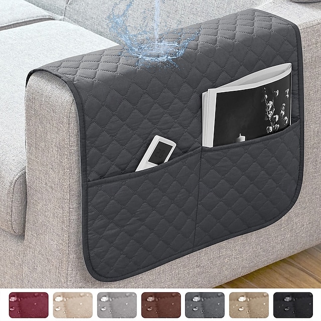  Funda de reposabrazos impermeable de color burdeos para sofá, funda de respaldo para reposabrazos de sofá, protector suave para sillas, sofá, sillón, fundas para sofá reclinable