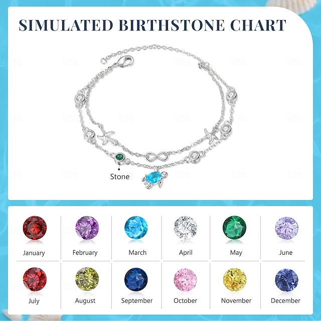  personlig fødselssten armbånd tilpasset gave til hende, naturlig fødselssten skytssten, mors dag valentinsdag jule fødselsdag jubilæumsgave, heldig  & kærligt minde for mor kone kæreste