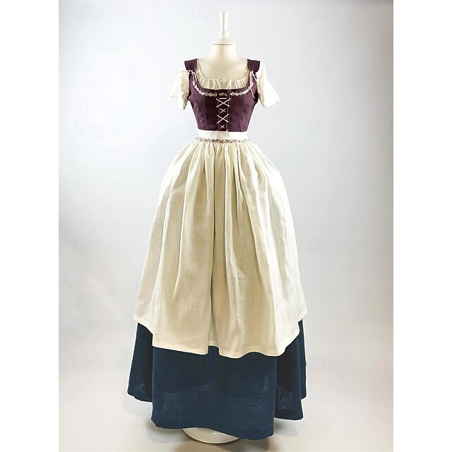 Medieval Renaissance Dress Prom Dresses Gown Maid Costume Viking Fancy ...